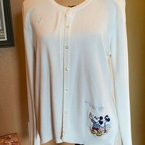 Disney Store Cream Knit Cardigan